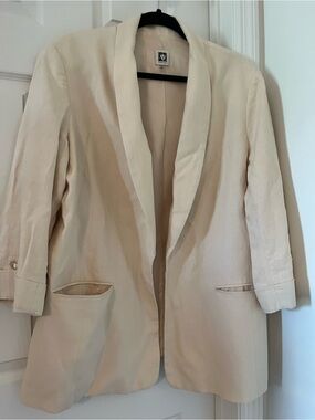 Women's Cream Open-Front Blazer Jacket